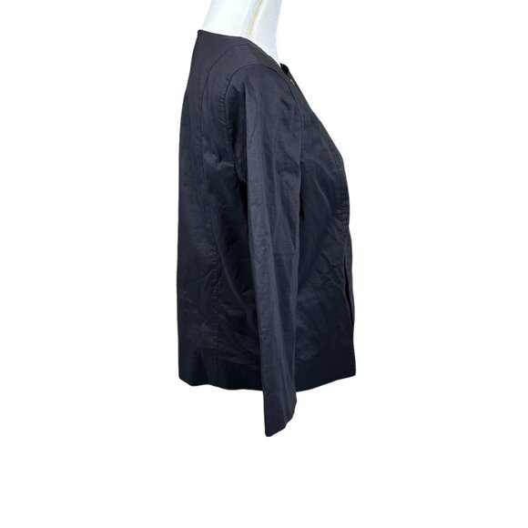 Eileen Fisher jacket/coat, size Medium, ramie, zipper, stretch, dressy, office - Picture 5 of 15